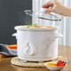 Electric stew pot, steamer, electric cooking pot, stew pot, casserole pot, stew and steam, all-in-one food supplement pot, stew soup cup, electric stew pot, electric casserole pot, stew pot, stew water-proof porridge, multifunctional white porcelain electric stew pot 2.5L
