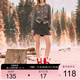 Sancai 2025 new winter woolen skirt A-line skirt short skirt Gray style for women
