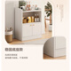 The middle shopkeeper's living room wall cabinet is made of solid wood ecological board. Small cabinet and vertical cabinet storage rack. Modern minimalist style storage cabinet. The following is a floor-standing model. Heightened base to avoid trapping dirt. Easy to tip. Do not