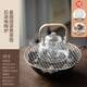 Furnace for making tea, home indoor full set for cooking wine, electric ceramic stove, roasting tea stove, boiling water, making tea, glass teapot, electric ceramic stove + net + stone + glass teapot