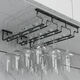 Jieyunmao simple red wine glass holder upside down household goblet holder hanging creative wine cabinet wine glass display rack hanging cup rack 7 slots long 77.5cm deep 28cm black