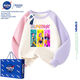 NASA co-branded kpop witch hunter group clothes girls long-sleeved sweatshirt autumn and winter velvet thickened girl's stylish top apricot pink purple spring and autumn thin section 100 100cm recommended 25-30 Jin Jin equals 0.5 kg