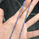 Fat Donglai's same style tanzanite necklace natural 3mm faceted diamond-cut round beads loose beads DIY bracelet semi-finished hand beads 3mm 1 piece 38cm second batch super beautiful