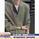 Cleanfit henley collar sweater men's autumn and winter warm sweater men's inner long-sleeved base sweater floral gray autumn and winter upgraded model M_95 to 115Jin Jin equals 0.5 kg can be worn