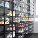 Yusenyi Transparent Acrylic Wall Shoe Box Magnetic Side-Opening Shoe Cabinet Can Be Assembled Foyer Space Shoe Rack Classic Black 16-pack Classic Black 16-pack 32.5x27x19cm 32 pcs 32.5x27x19cm