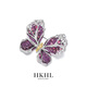 HKHL full diamond butterfly brooch for women, exquisite niche design, luxurious corsage and scarf buckle, holiday birthday gift for mom, butterfly brooch + light luxury gift box