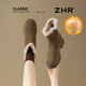 ZHR snow boots for women 2025 new winter plus velvet thickened foreign style small short boots for women versatile women's boots K378B brown 38