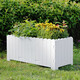 Flower box outdoor courtyard balcony vegetable planting plastic anti-corrosion flower trough extra large rectangular fence custom planting box white length, width and height 96*35*30cm
