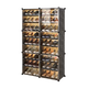 Yusenyi simple shoe rack doorway household dust-proof transparent shoe cabinet dormitory multi-layer shoe storage artifact space-saving shoe box (single row saves space) 1 row 6 layers of black flowers (single row saves space) 1 row 6 layers of black flowers
