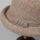 Fangchi felt mother hat women's French retro bow bucket hat autumn and winter rich style hat mocha color M (56-58cm)