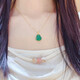 18K gold inlaid emerald Buddha pendant necklace for mom’s birthday, peace and joy for girlfriend Buddha necklace, green