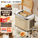 Bear Bread Machine Toaster Toaster Breakfast Automatic Home Small Toaster Steamed Bun Stainless Steel Toaster DSL-C02M6丨Stainless steel edging + 6-stop baking + with dust cover