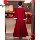 Pierre Cardin Toast Wear Bridal Red Suit Engagement Clothes New Chinese Style Show He Clothes Wedding Clothes Wedding Dress Burgundy M