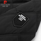 Pierre Cardin cotton-padded jacket for men in autumn and winter, thickened velvet and warm cotton jacket, loose casual cold-proof clothing, cotton-padded jacket for men, black 2XL
