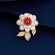SAC Pearl Flower Brooch High-end Women's Light Luxurious Style Pin 2025 New High-End Corsage Suit Coat Accessories Ghostwriting Greeting Cards