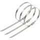 JPHZNB SELBST SELDERUNG 304 Edelstahlkabel Kabelkabel Outdoor-Korrosionswiderstand Hoch- und Tieftemperaturwiderstand Metallschnalle 7,9*300 mm 20 Pack OT3291
