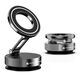He Jiagong 2025 New Vacuum Suction Cup Mobile Phone Holder Magnetic Wireless Charging Car Navigation Portable Desktop Support Stand Without Wireless Charging - Black Metal Support Arm丨Three-axis Rotation and Folding丨Double