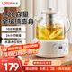 LOTOR small round ton health pot 1.2 liter teapot office kettle constant temperature pot health pot glass multi-function teapot flower teapot D12Q