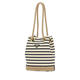 PRADA FW25 Luxury Women's Embroidered Canvas Bucket Bag STRIPPED One Size