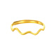 First Blessing Wave Gold Ring Pure Gold 999 Living Mouth Simple Fashion Hand Jewelry Women's Birthday Gift for Girlfriend 12 Rings Approximately 0.9g