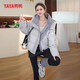 YAYA short down jacket for women 2025 new winter small Maillard casual thickened cold-proof hooded jacket HN Khaki M /160