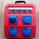 Qiaobolai custom-made temporary suitcase suitable for construction sites 220V socket 380V mobile electrical box type with leakage protection industrial plug 16 small single row red without cover 2 five-hole pass-through switch
