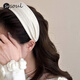 SO SOUL's new autumn and winter high skull headband is suitable for daily commuting and wide-brimmed headband for women to go out and take photos beyond the film headwear, caramel color