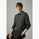 HECHTERpolo collar 100% wool sweater men's autumn and winter warm top business casual high-end dark gray-hot selling color L