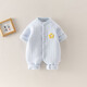 Warm clothespin cotton pure cotton type A close-fitting autumn and winter baby jumpsuit for men and women baby pajamas crawler star beige 80cm 7-11 months