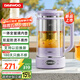 DAEWOO health kettle double-layer anti-scalding tea kettle constant temperature kettle thermal insulation all-in-one electric kettle flower tea kettle kettle 1.3L large capacity purple with tea drain YS15