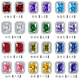925 Square Diamond Zircon Gemstone Colorful Earrings Rectangular Crystal Earrings Jewelry Earrings High Quality Wholesale 925 Tanzania Blue December