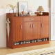 Home entrance 2025 new color entry multifunctional storage shoe cabinet large capacity simple shoe rack upgraded two doors and one drawer ancient sandalwood 60cm