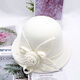 Xi Shengduo Hat Women's Autumn and Winter Korean Version Retro Dome Hat Elegant and Fashionable Flower Woolen Basin Hat Fisherman Hat Winter Hat Trendy Gray One Size