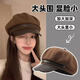 Kefuyan autumn and winter hat women's beret woolen retro trend new octagonal hat versatile face small duck tongue painter's hat woolen octagonal hat-brown gold label style M head circumference 54-62c adjustable