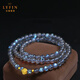 La Yun Feiyin Gray Moonstone Bracelet DIY Women's Style with Rose Bracelet Birthday Gift for Girlfriend and Best Friend Jewelry Three Circles 5.5mm (with Certificate)