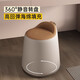 Xiaomi famous craftsman Nordic light luxury living room home bedroom rotating makeup stool low stool internet celebrity simple modern dressing table stool round stool off-white + orange imported cat claw leather - foot pad style