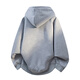 Homlean solid color simple hooded sweatshirt men's spring cleanfit loose versatile casual top HWY80 light gray L