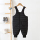 Aigechen baby down overalls 2024 baby winter clothing Korean version children's down cotton overalls thickened and warm men's black overalls 2052 one size fits all 80cm2 size