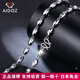 Aido diamond platinum necklace men's pt950 platinum olive bead chain men's style elegant chain weight 11.78g length 52cm thick about 3.0mm