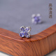 Xidian Tanzanite Earrings Women's s925 Silver National Trend Earrings East China Sea Crystal Autumn and Winter New Chinese Style Earrings Metaphysical Earrings 01#s925 Silver Tanzanite Earrings