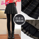 Barbie girls winter skirt autumn and winter plaid woolen skirt campus style pleated skirt BY010 navy blue 150