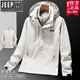 Jeep (JEEP) official high-end jacket three-in-one men's and women's jacket spring, autumn and winter mountaineering clothing waterproof top outdoor fishing jacket flagship high-end brand men's A-20 men's three-in-a soft and hard shell jacket 3XL male 160-180 female 1