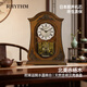 RHYTHM medieval style solid wood clock with original Japanese silent music movement hourly table clock desktop European style large table clock CRH165NRO6 12*26*34.5cm
