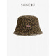 Xuanzi (SHINE) accessories pink leopard series fashionable leopard print double-sided bucket hat personalized forward hat newsboy hat bucket hat M (-cm)