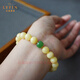 La Yun Feiyin white flower honey wax bracelet round bead single circle bracelet original design women's style with retro jasper southern red small peach