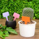 Colorful thickened T-shaped plastic gardening label succulent plant flower name waterproof and sun-resistant ground label with pen pink 20 pcs + pen