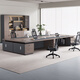 Mudini boss office desk and chair combination simple modern executive desk high-end manager worktable supervisor leader president table 2.4 meters boss table short style/single cabinet