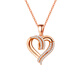 Yu Sheng Ji 18K gold necklace for women with love rose gold temperament clavicle chain pendant jewelry Valentine’s Day gift for girlfriend’s birthday 18K gold confession of love necklace with certificate Free engraving + greeting card + gift box packaging