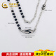 CHINA GOLD Platinum Electric Black Gold Half Beads and Dzi Beads Chain Platinum Electric Black Gold Half Beads and Dzi Beads Chain Approximately 31.03g