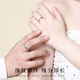 Old silversmith s925 silver couple's ring men's and women's ring open ring open ring adjustable design niche light luxury high-end silver ring open adjustable / women's ring 925 silver / can be engraved / with certificate